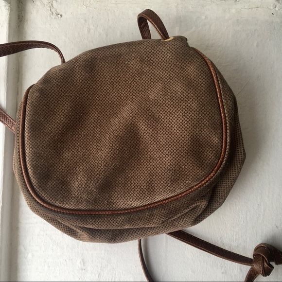 Bottega Veneta taupe patterned suede mini bag - Picture 9 of 9